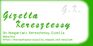 gizella keresztessy business card